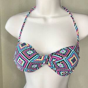 Bingo Surf Aztec Print Bikini Top Size L